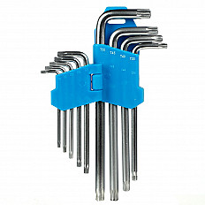 Набор шестигранных длинные TORX ключей Smartbuy SBT-TSL-9 9 штук:T10,T15,T20,T25,T27,T30,T40,T45,T50