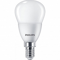 Светодиодная лампа PHILIPS E14 6Вт, Груша, теплый белый свет, упаковка 5 штук