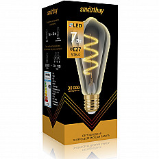 Светодиодная лампа Smartbuy ART ST64 - E27 7Вт (SBL-ST64Art-7-30K-E27) теплый