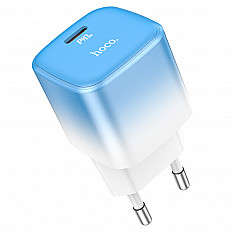Сетевое зарядное устройство HOCO C101A PD 20W USB-C ,белый-голубой