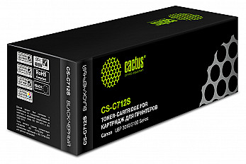 Картридж Cactus CS-C712S для Canon LBP-3010/3100,1500 стр., черный