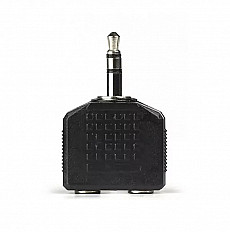 Адаптер-переходник для наушников Smartbuy Jack 3.5 мм (M) - 2х3.5 мм (F) блочный (A202)