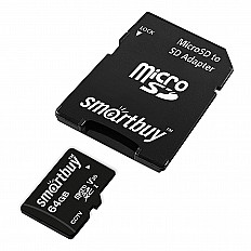 Карта памяти для видеонаблюдения Smartbuy MicroSDXC 64 Гб U3 V30 (SB64GBSDCCTV)