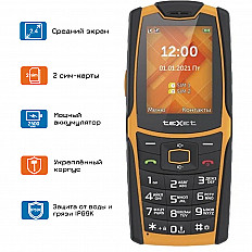 Мобильный телефон teXet TM-521R черный-оранжевый