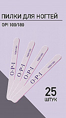 Пилки для ногтей OPI Premium прямые 100/180, 25 штук