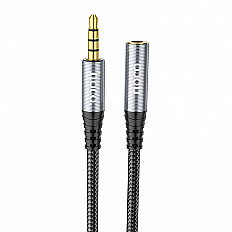 Кабель удлинитель HOCO UPA20 audio 3.5 mm - Jack, 1 метр, серый