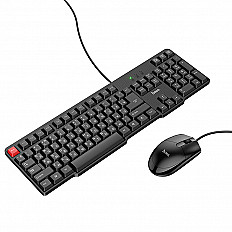 Проводной комплект клавиатура и мышь HOCO GM16 черный