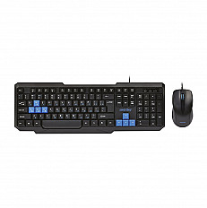 Проводной комплект клавиатура и мышь Smartbuy SBC-230346-KB, черный-синий