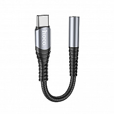 Переходник HOCO LS33 Audio 3,5 мм to Type-C, серый