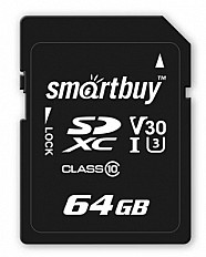 Карта памяти Smartbuy SDXC "U3" 64 Гб