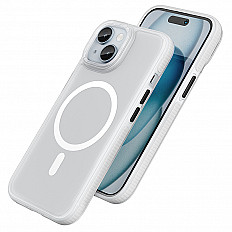 Чехол-накладка HOCO Magnetic Case, DROP PROOF для iPhone 15 Plus белый
