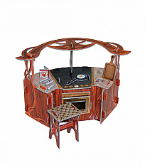 Сборная модель из картона "Коллекционный набор мебели" Кухня №270