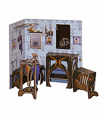 Сборная модель из картона "Коллекционный набор мебели" Прихожая №262