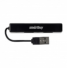 USB HUB, хаб на 4 порта Smartbuy USB 2.0 (SBHA-408-K) черный