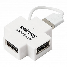 USB HUB, хаб на 4 порта Smartbuy USB 2.0 (SBHA-6900-W) белый