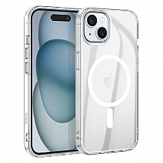 Чехол-накладка HOCO Magnetic series airbag iPhone 15 Plus, прозрачный