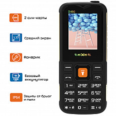 Мобильный телефон teXet TM-D400 черный