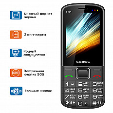 Мобильный телефон teXet TM-B414 черный