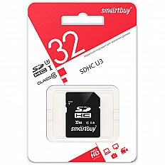 Карта памяти Smartbuy SDHC U3 32 Гб (SB32GBSDHCU3) class 10