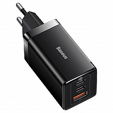 Сетевое зарядное устройство Baseus 65W GaN5 Pro 2C+U 2xUSB-C, USB-A, быстрая зарядка (CCGP120201)