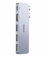 Переходник адаптер Baseus UltraJoy Series 5-Port HUB, PD100W,USB-C,HDMI,USB3.0*3 (B00052801811-04)