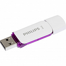 USB Флеш-накопитель PHILIPS SNOW 64 Гб, фиолетовый-белый