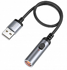 Зажигалка прикуриватель HOCO UA30 от кабеля USB-A, 30 см., черный