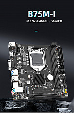 Материнская плата RX Mini ITX B75M-I, DDR3 до 16 ГБ, LGA1155, для Core i3/i5/i7