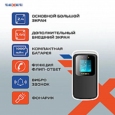 Мобильный телефон teXet TM-325 антрацит