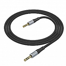 Переходник HOCO UPA26 AUX 3.5 to 3.5mm, 1 метр, черный