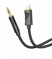 Переходник HOCO UPA30 AUX выход 3.5 мм под Lightning 8pin, черный
