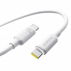 Кабель Baseus Foamed Silicone 100W USB-C to USB-C, 1 метр (E0426701) белый