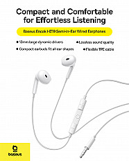 Наушники Baseus Encok HZ19 с микрофоном (A00182301213-00) белый