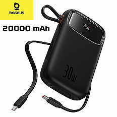 Повербанк (POWERBANK) Baseus Qpow 2 30W, 20000 mAh "быстрая зарядка" (P10055009113-00) черный