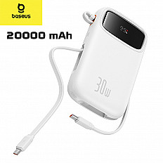 Повербанк (POWERBANK) Baseus Qpow 2 30W, 20000 mAh "быстрая зарядка" (P10055009213-00) белый