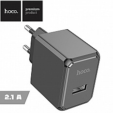 Сетевое зарядное устройство HOCO CS11A 2.1A, USB-A, черный