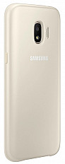 Чехол-накладка Samsung Dual Layer Cover EF-PJ250 для Galaxy J2 (2018) золотой