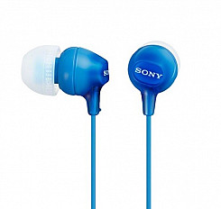 Наушники Sony MDR-EX15AP с микрофоном, голубой