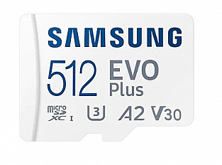 Карта памяти Samsung Micro SD 512 Гб (10 class) + SD адаптер (MB-MC512KA/EU)