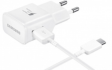 Сетевое зарядное устройство Samsung EP-TA20EWE 15W + кабель TYPE-C, белый