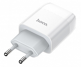 Сетевое зарядное устройство HOCO C73A USB 2.4A + кабель Lightning 8pin, белый