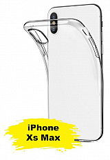 Чехол-накладка Borasco iPhone Xs Max силиконовый, прозрачный