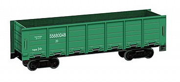 Сборная модель из картона Полувагон №276-1 зеленый