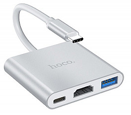 Переходник HOCO HB14 для разъема Type-C, выход на USB3.0/HDMI/Type-C